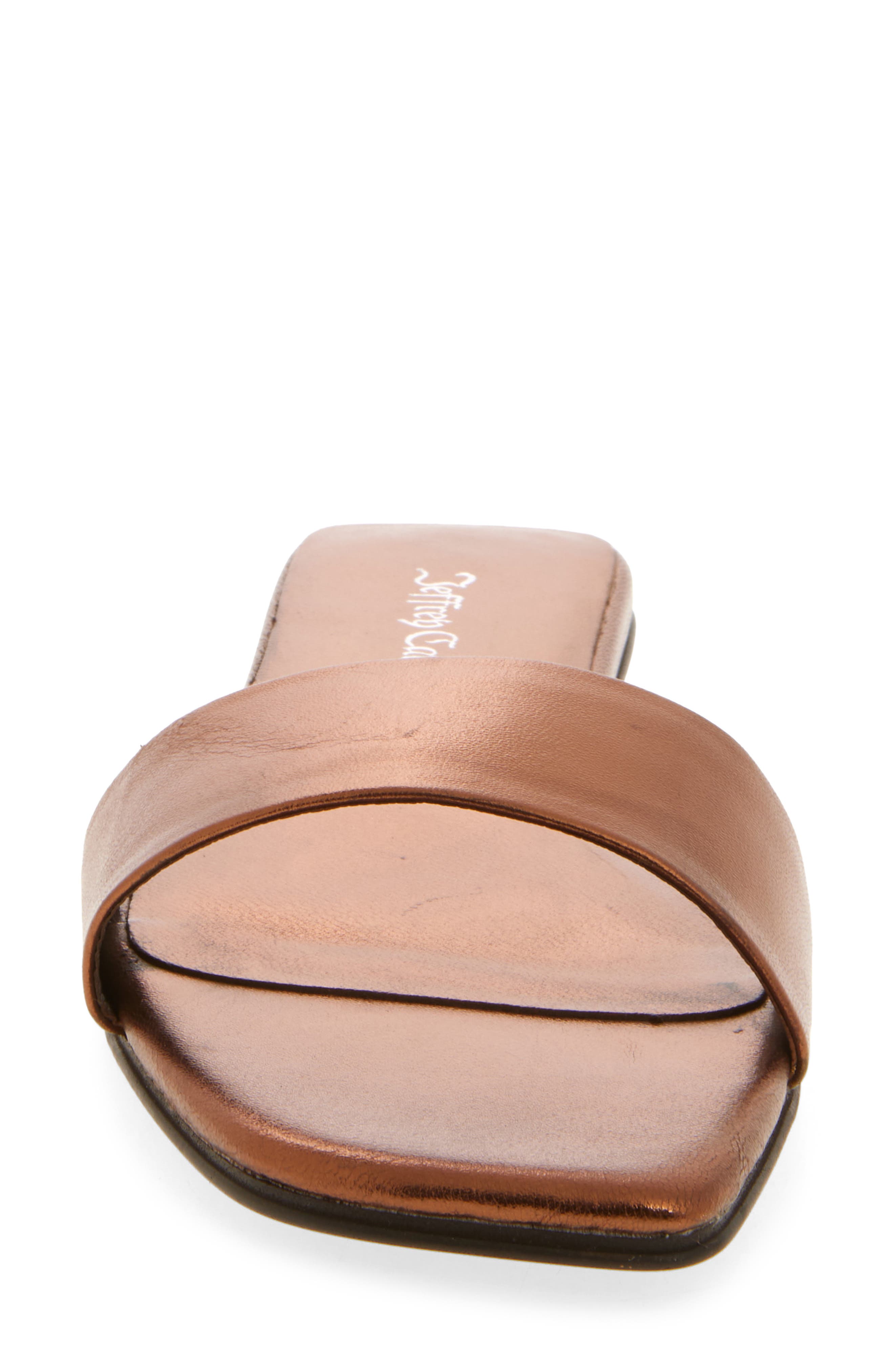 Vellum Slide Sandal, Alternate, color, BRONZE