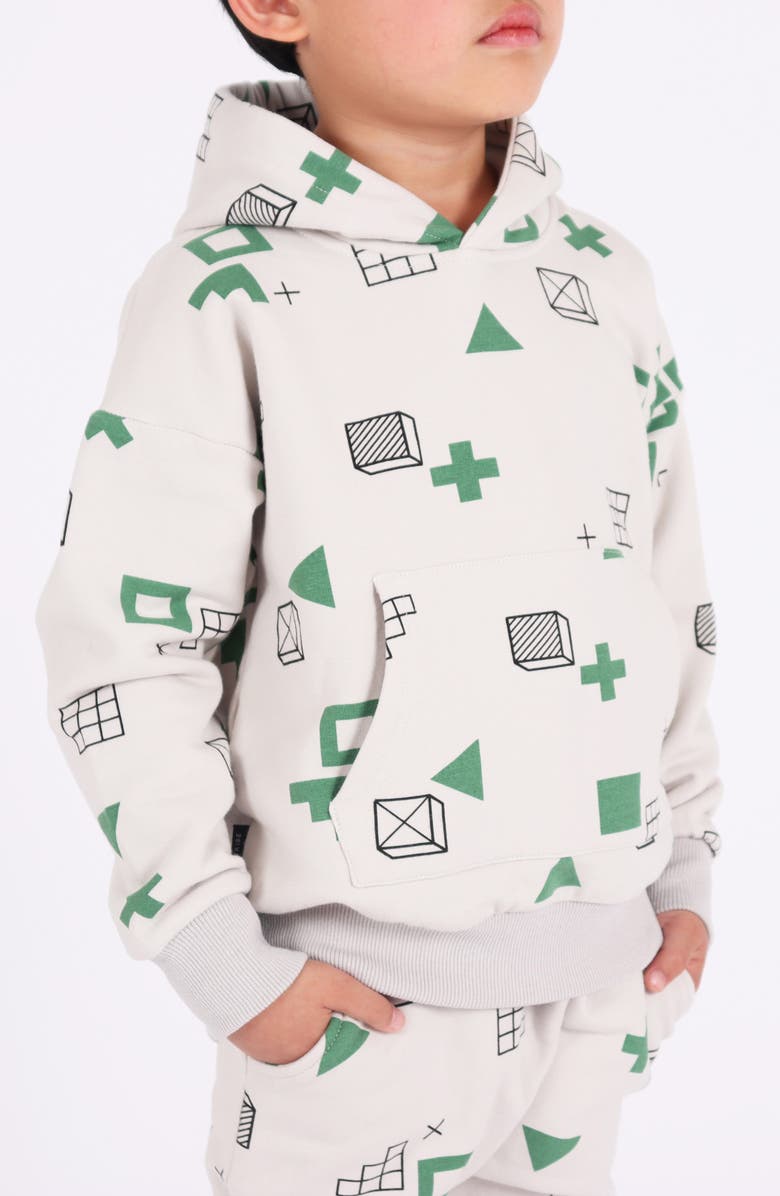 TINY TRIBE Kids' Form Stretch Cotton Hoodie, Alternate, color, Stone