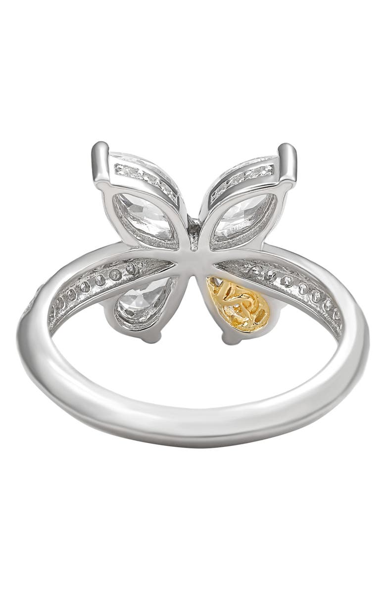 SUZY LEVIAN Sterling Silver & CZ White Butterfly Ring, Alternate, color, White