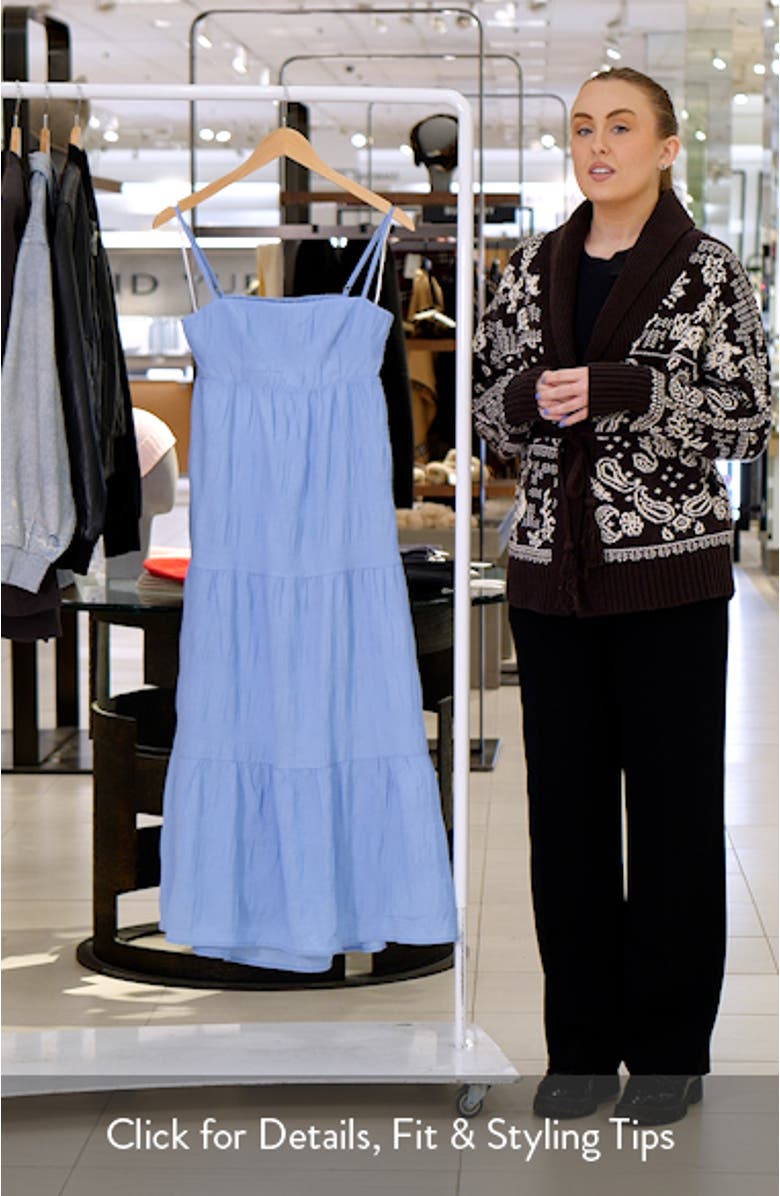 Nina Back Cutout Tiered Maxi Dress, sales video thumbnail