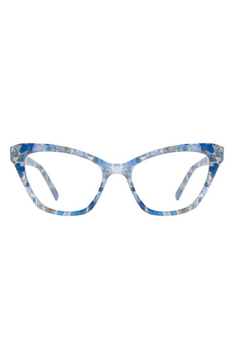 gracelyn 54mm blue light blocking rectangular reading glasses
