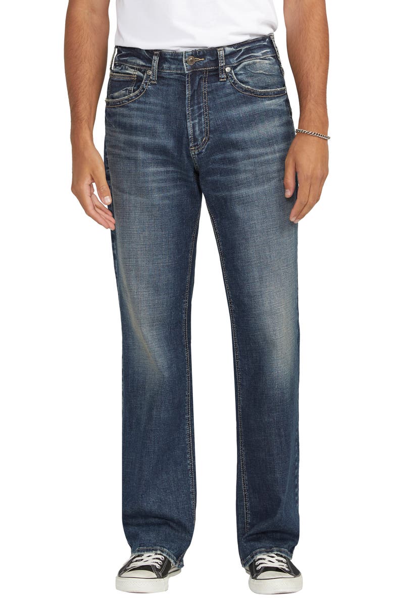 Silver Jeans Co. Gordie Relaxed Fit Straight Leg Jeans, Main, color, Indigo