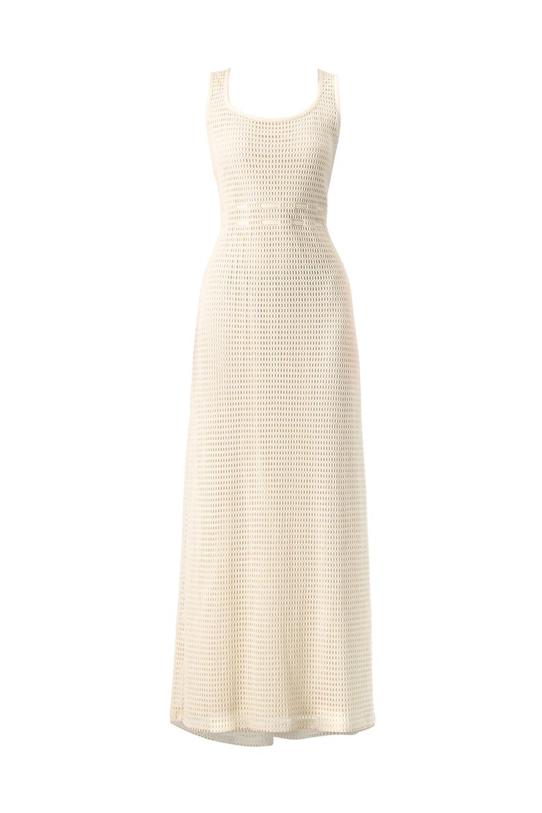 Knitted Maxi Dress with Waist Knots, Alternate, color, Natural