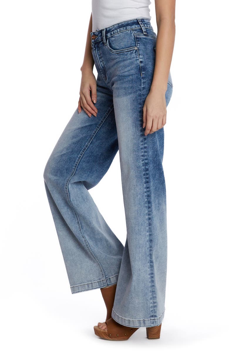 HINT OF BLU High Waist Wide Leg Jeans, Alternate, color, Gradient Blue