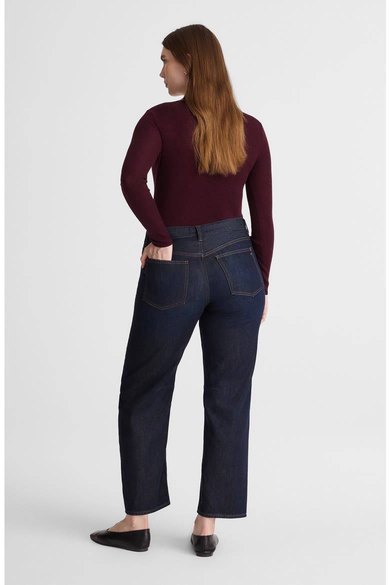 The Darted Barrel Leg Jeans, Alternate, color, FOUNDRY WASH