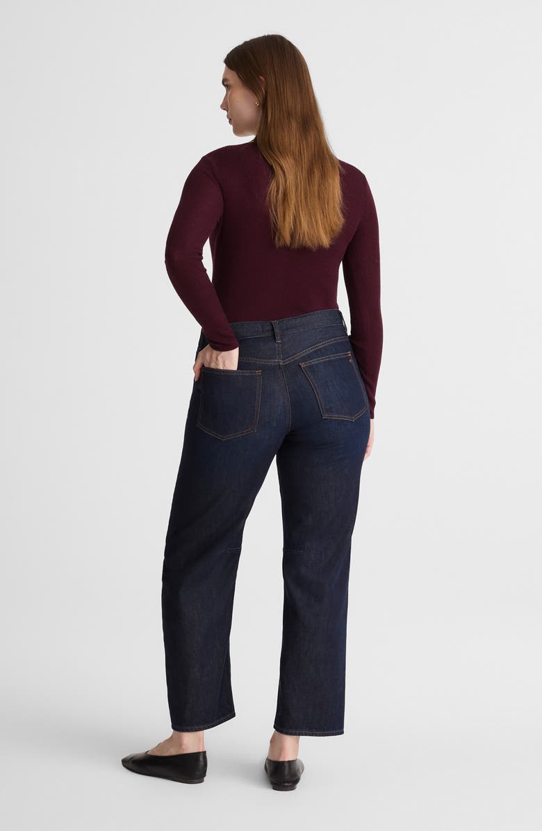 Madewell The Darted Barrel Leg Jeans, Alternate, color, Foundry Wash