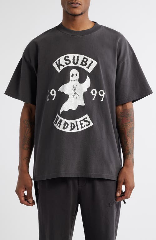 Ksubi Baddies Ekcess Cotton Graphic T-Shirt in Black 