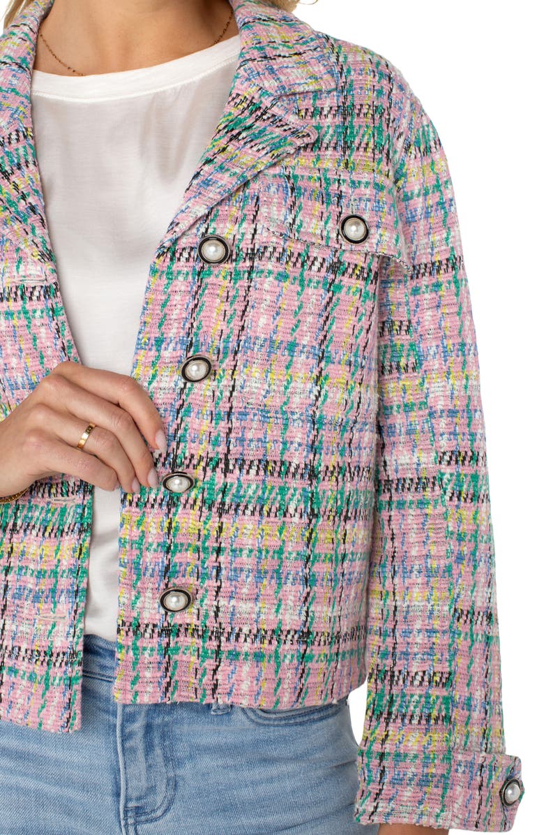 Liverpool Los Angeles Bouclé Knit Crop Jacket, Alternate, color, 