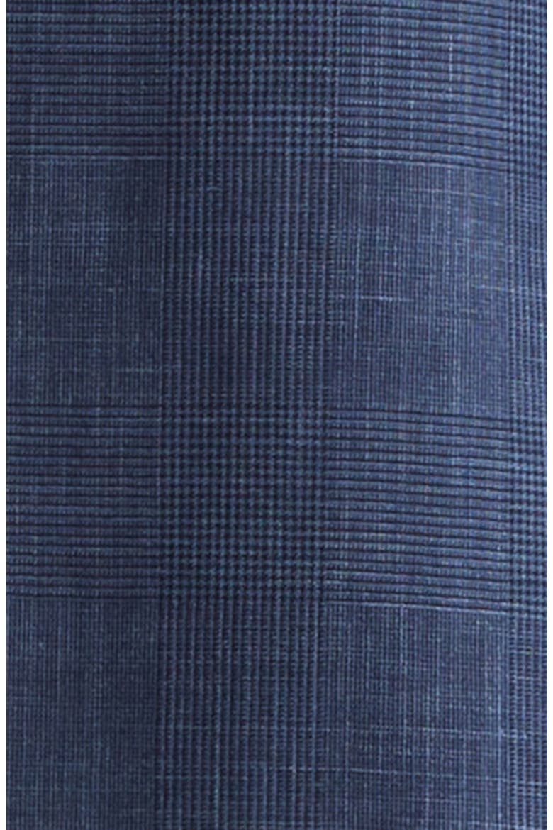 Crossover Prince of Wales Check Wool, Silk & Linen Suit, Alternate, color, BLUE NAVY CHECK