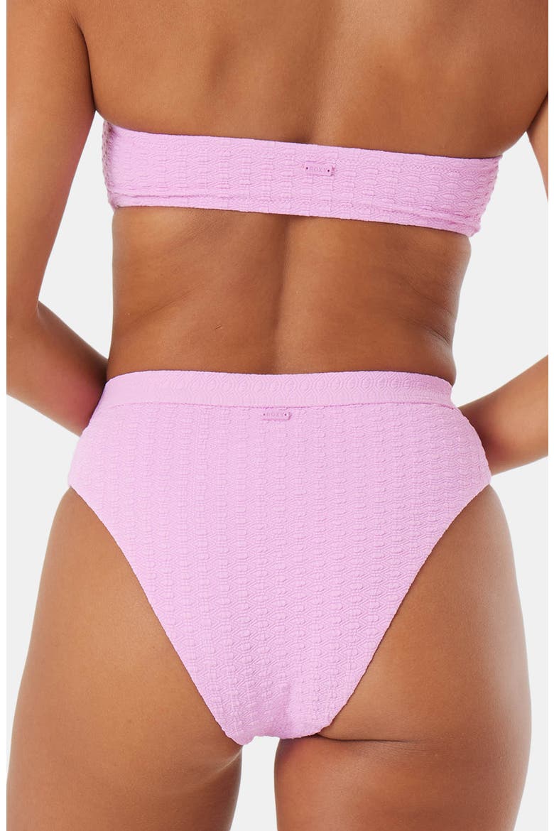Haleiwa Banded High Waist Bikini Bottoms, Alternate, color, LILAC