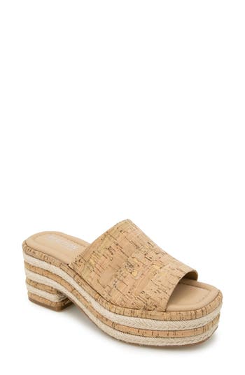 Reaction Kenneth Cole Elissa Platform Sandal In Natural Cork