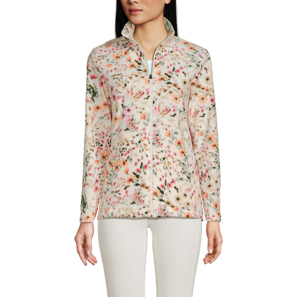 Lands' End Anyweather Fleece Full Zip Jacket In Multi
