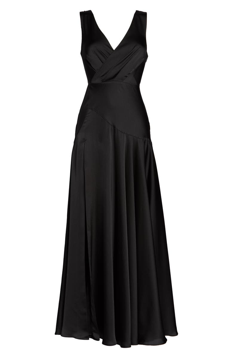 Fame and Partners Pleat Chiffon Gown, Alternate, color, 