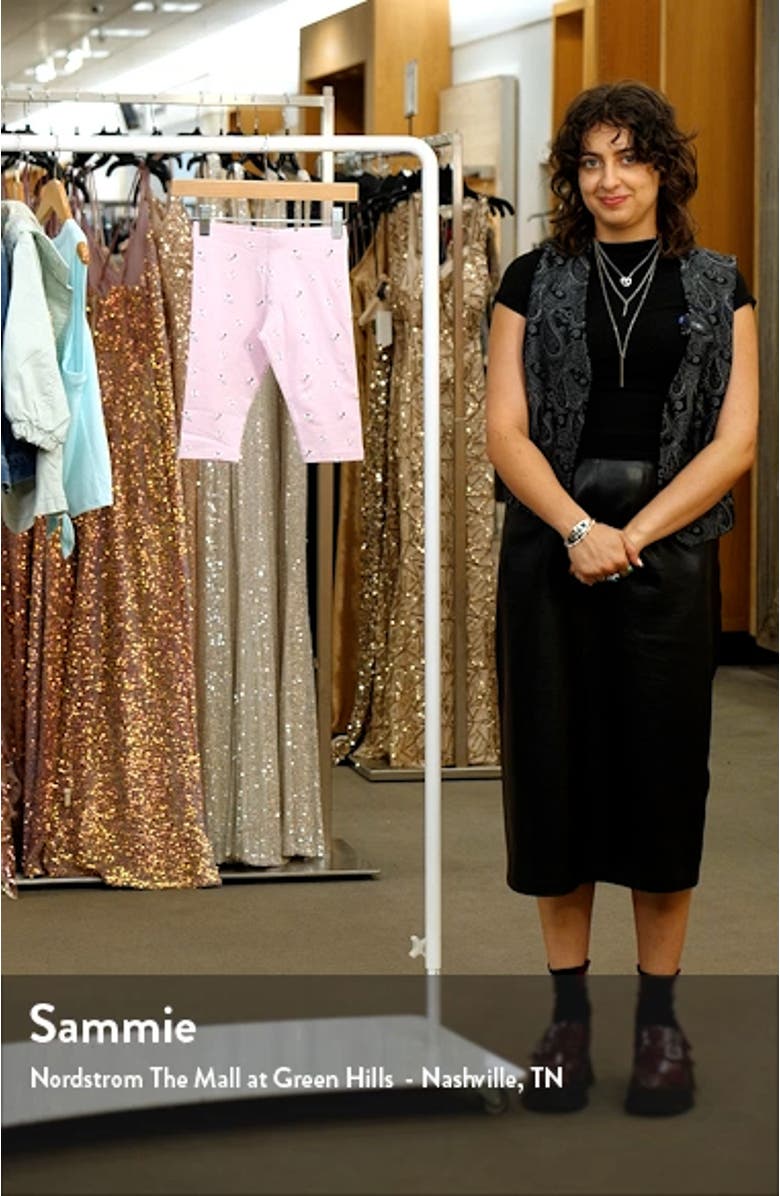 Kids' Print Stretch Cotton Crop Legging, sales video thumbnail