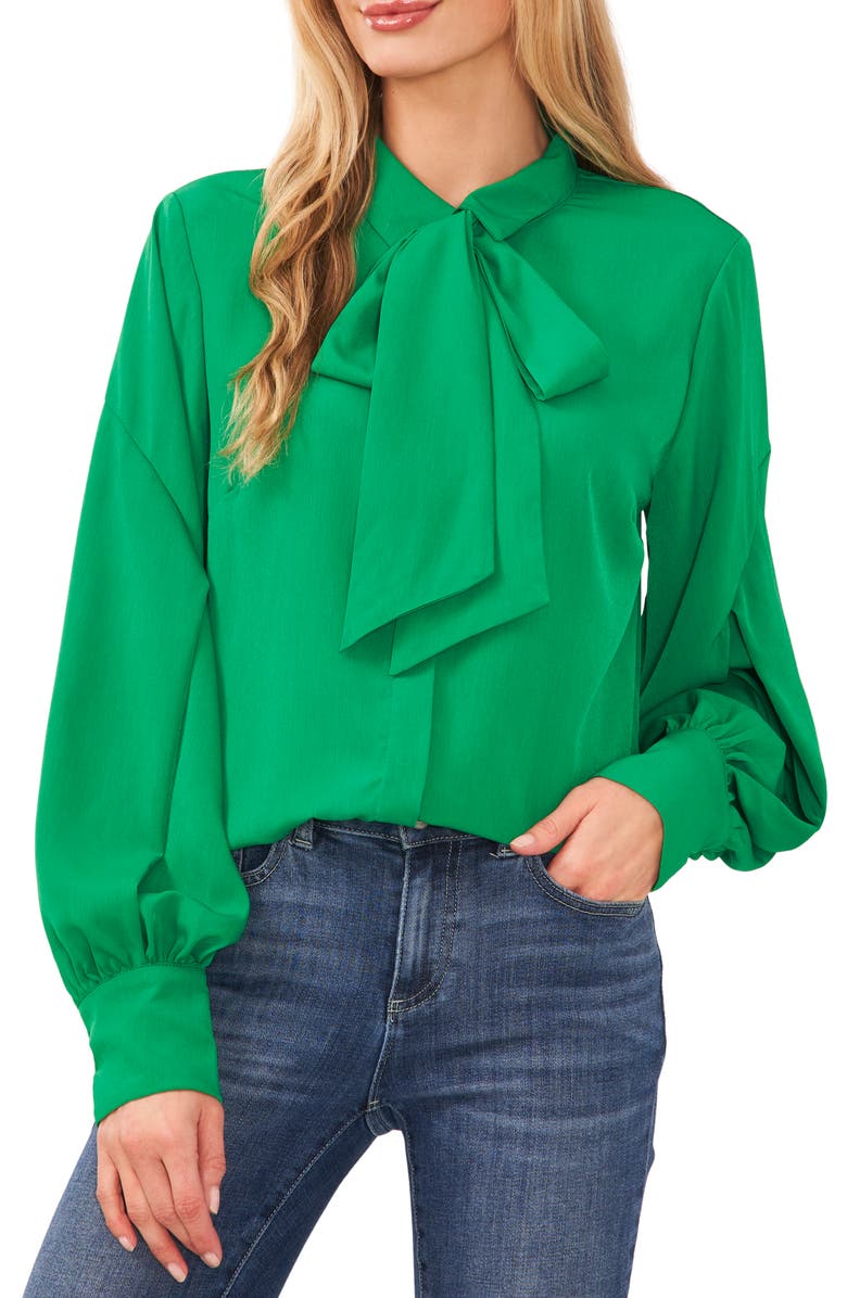 CeCe Tie Neck Blouse, Main, color,