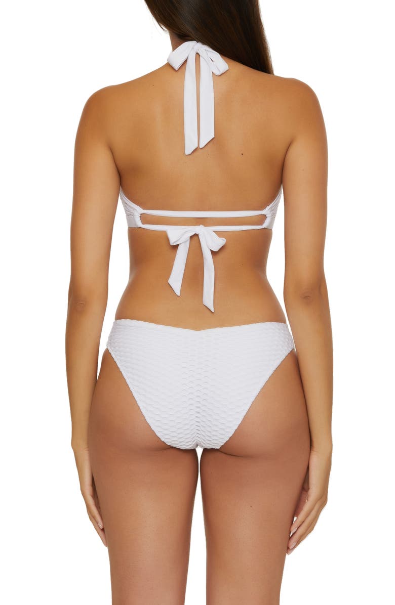 Becca Castaway V-Front Bikini Bottoms, Alternate, color, White