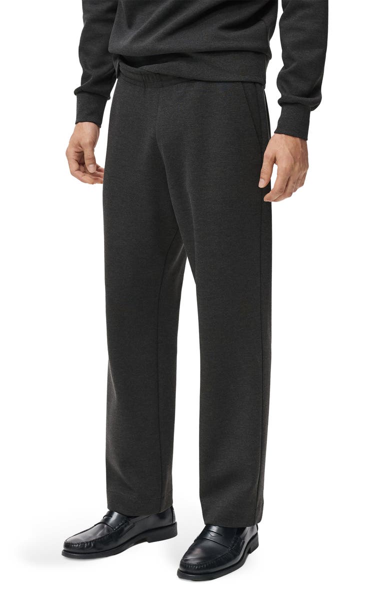 MANGO Knit Drawstring Pants, Alternate, color, Dark Heather Grey