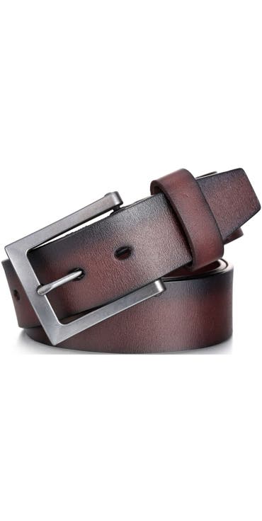 Full-Grain Leather Casual Jean Belt