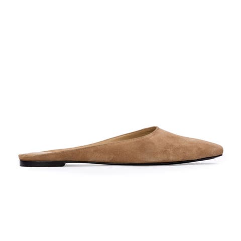Lucia Suede Backless Ballerina