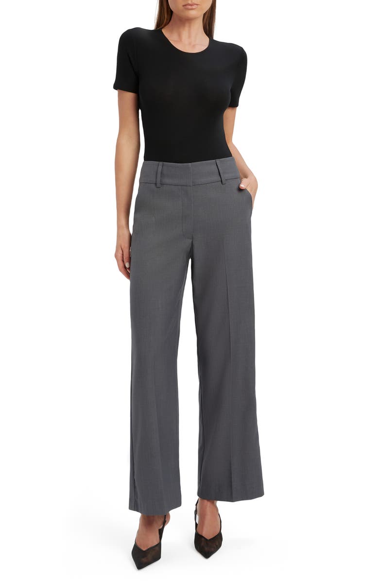 Bardot Maika Straight Leg Pants, Alternate, color, Dark Grey