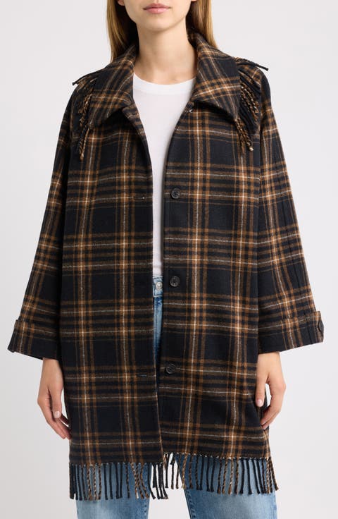 x Stetson The Fringe Plaid Coat