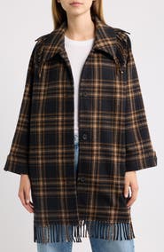 THE GREAT. x Stetson The Fringe Plaid Coat