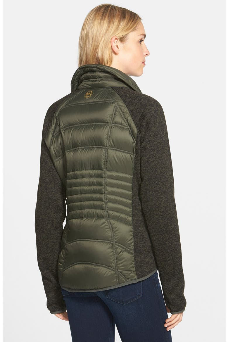Down & Knit Jacket, Alternate, color, OLIVE