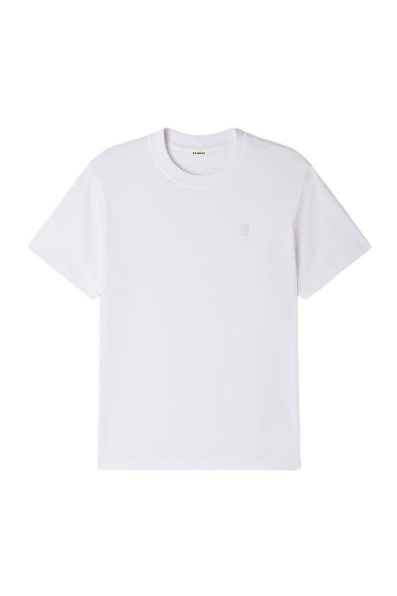 Cotton logo T-shirt, Alternate, color, White
