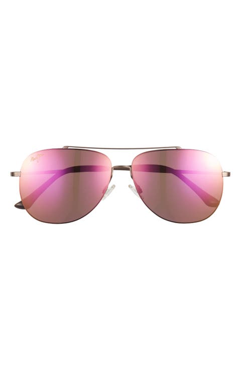 58mm Aviator Polarized Sunglasses