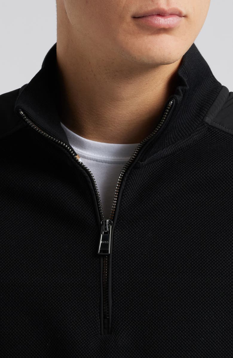 BOSS Sidney Cotton Piqué Half Zip Pullover, Alternate, color,