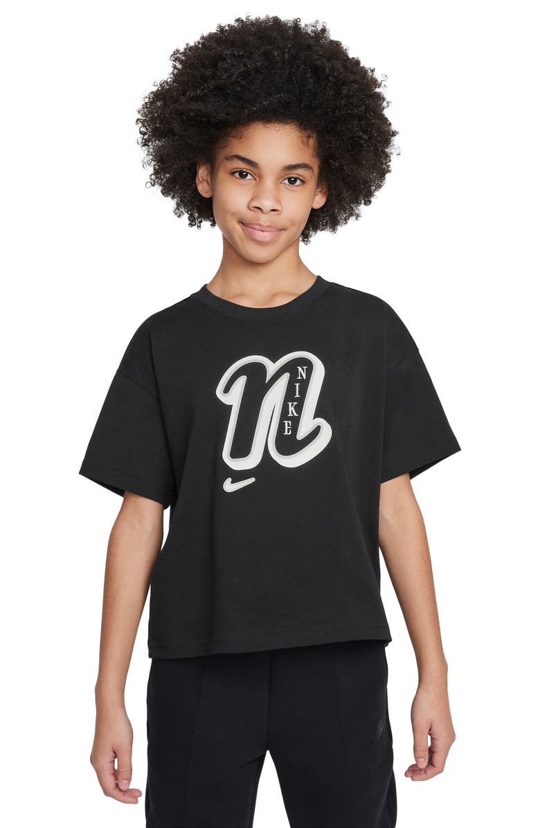 Nike Kids' Sportswear Cotton Graphic T-Shirt, Main, color, 