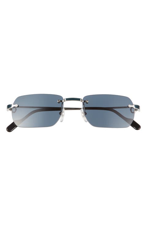 55mm Rimless Oval Sunglasses