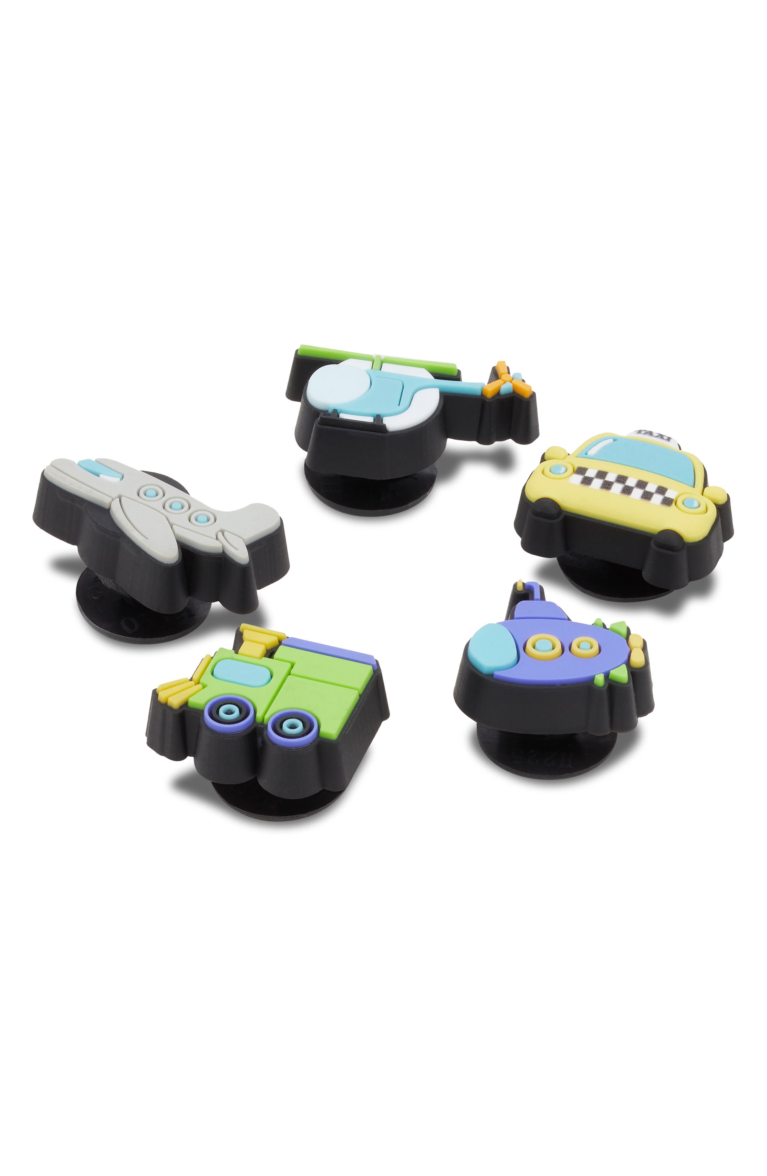 5-Pack Vehicles Jibbitz Shoe Charms, Alternate, color, WHITE
