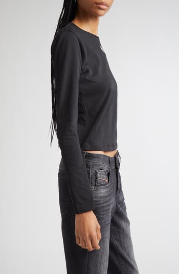 Metallic Oval D Cutout T-Shirt