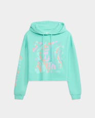 Salt Life Salty Mind Long Sleeve Ocean Wash Fleece Cropped Hoodie