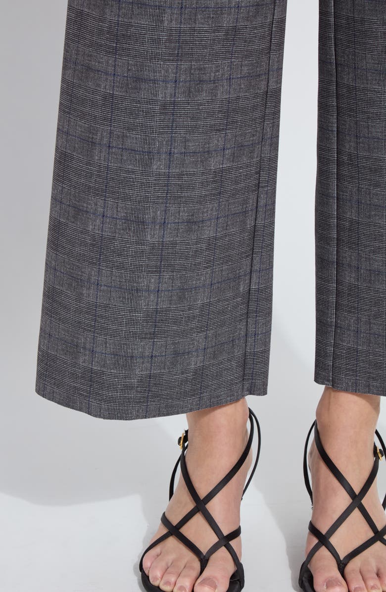 Lysse Denver High Waist Ankle Wide Leg Ponte Pants, Alternate, color, Charcoal Glen Plaid