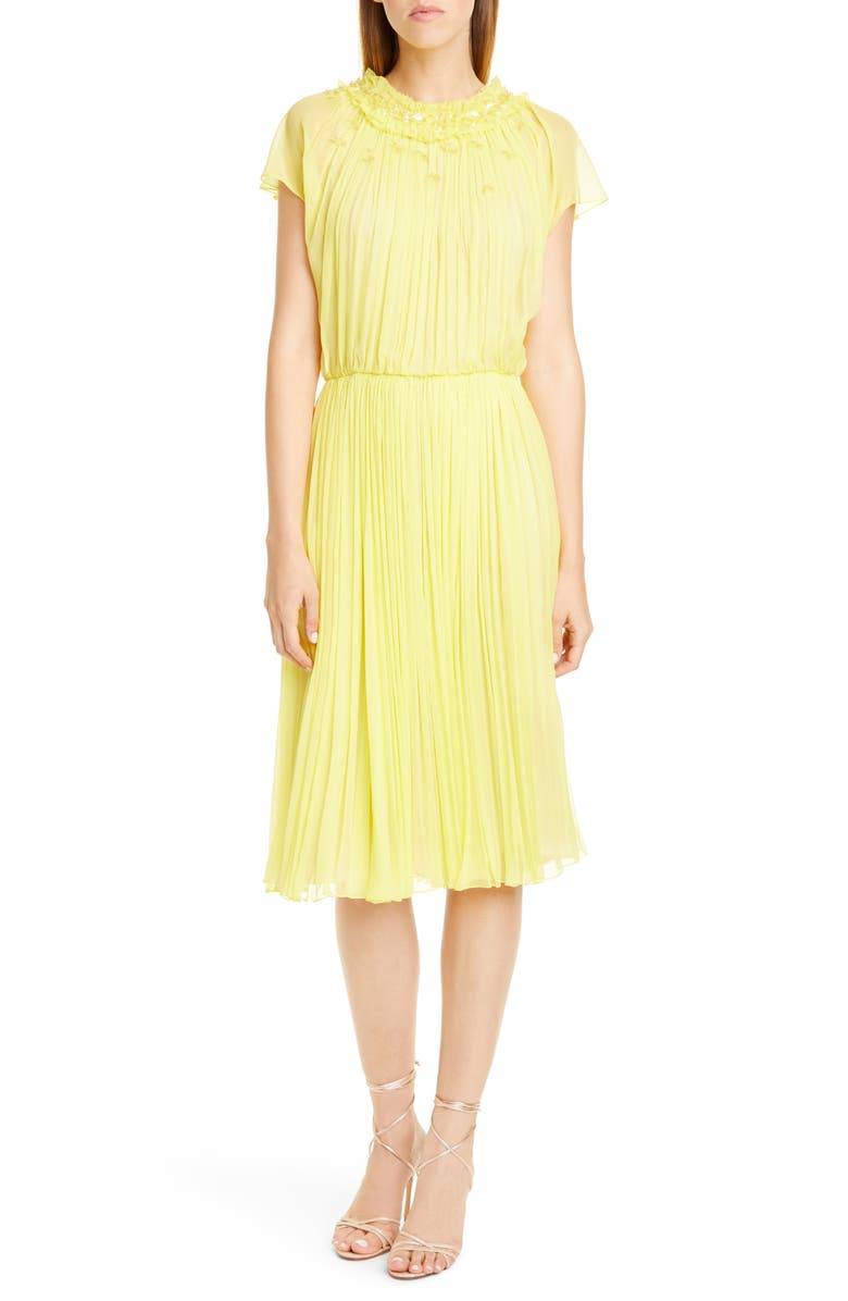 JASON WU Collection Embellished Crinkle Silk Chiffon Dress, Main, color, 