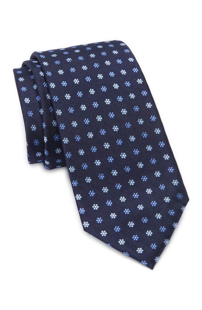 NORDSTROM RACK Belle Printed Silk Blend Tie, Main, color, 