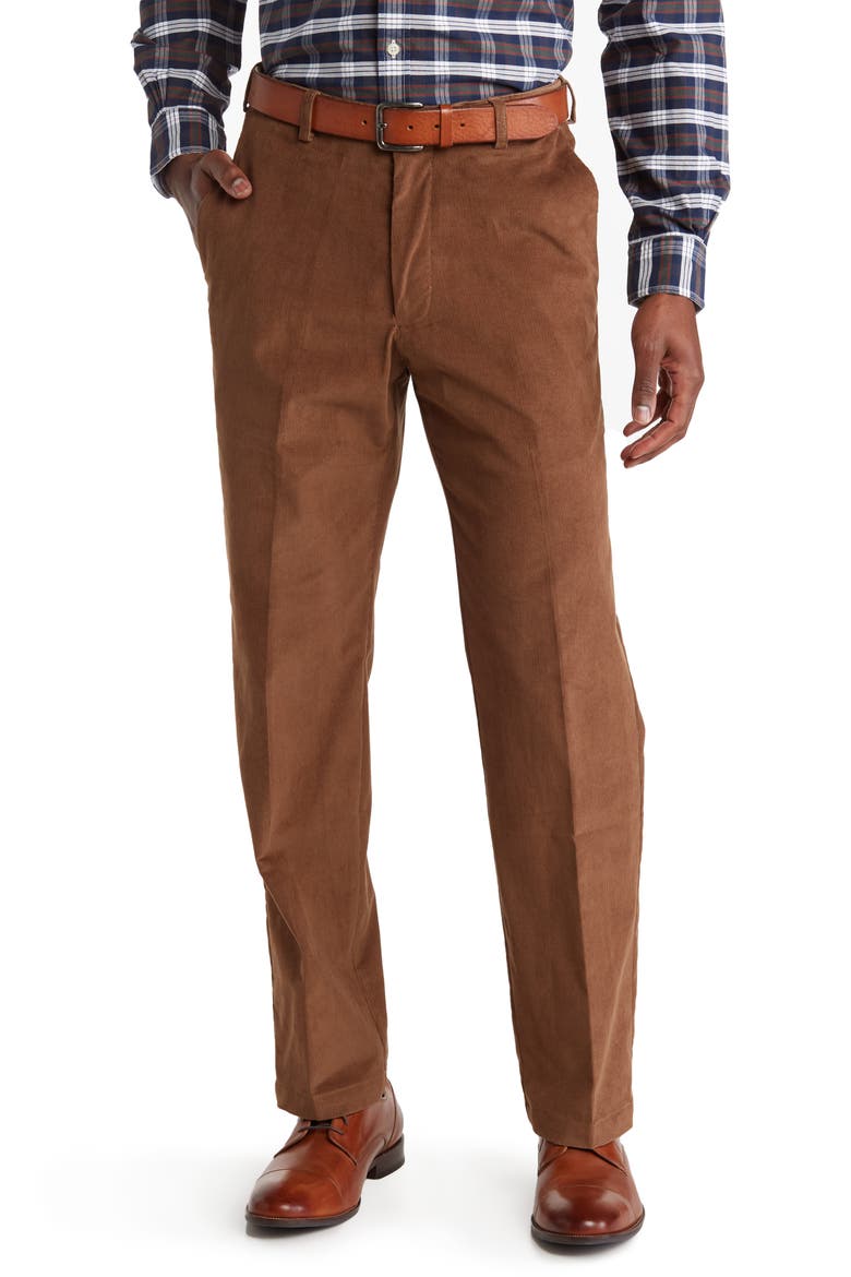 Classic Fit Stretch Corduroy Pants, Main, color, CAMEL