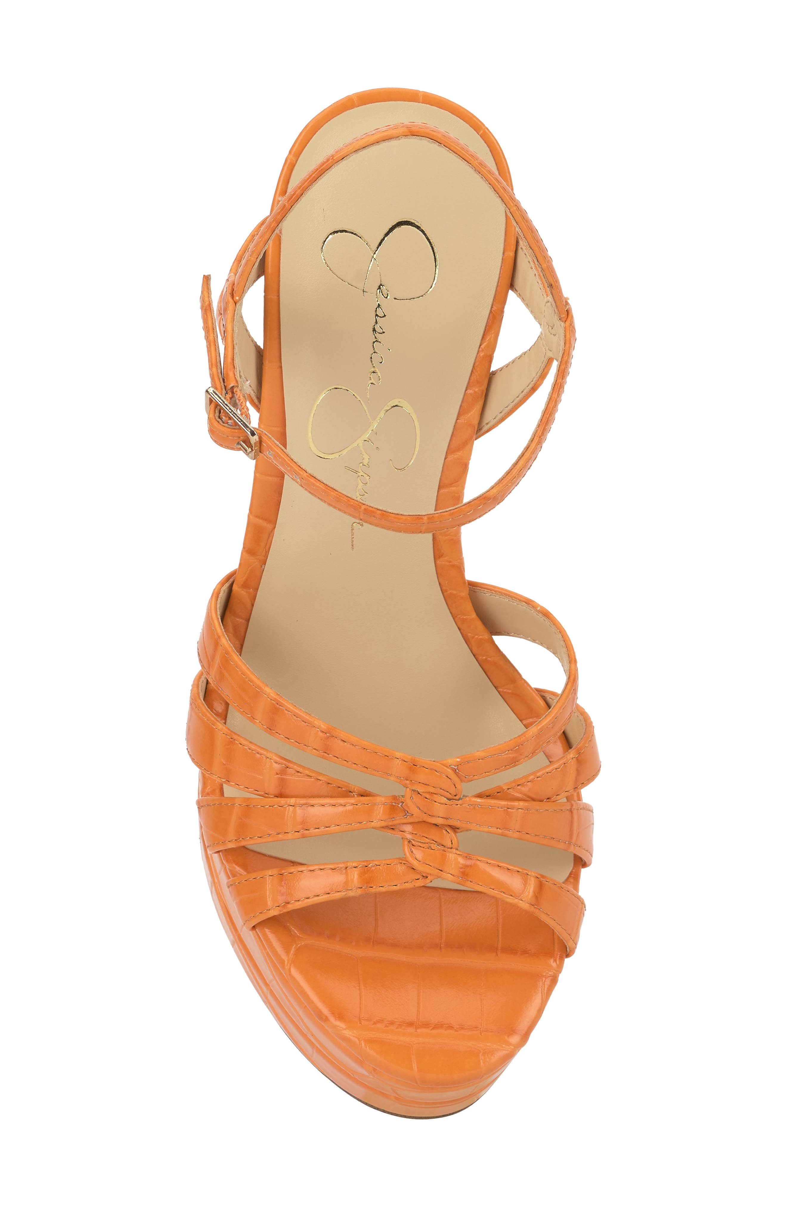 Itzari Ankle Strap Platform Sandal, Alternate, color, ORANGE 04