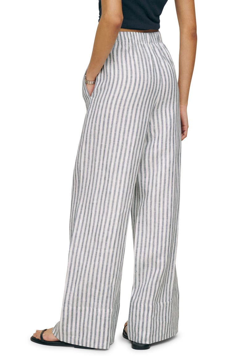 Fernando Linen Wide Leg Pants, Alternate, color, ANTIBES STRIPE