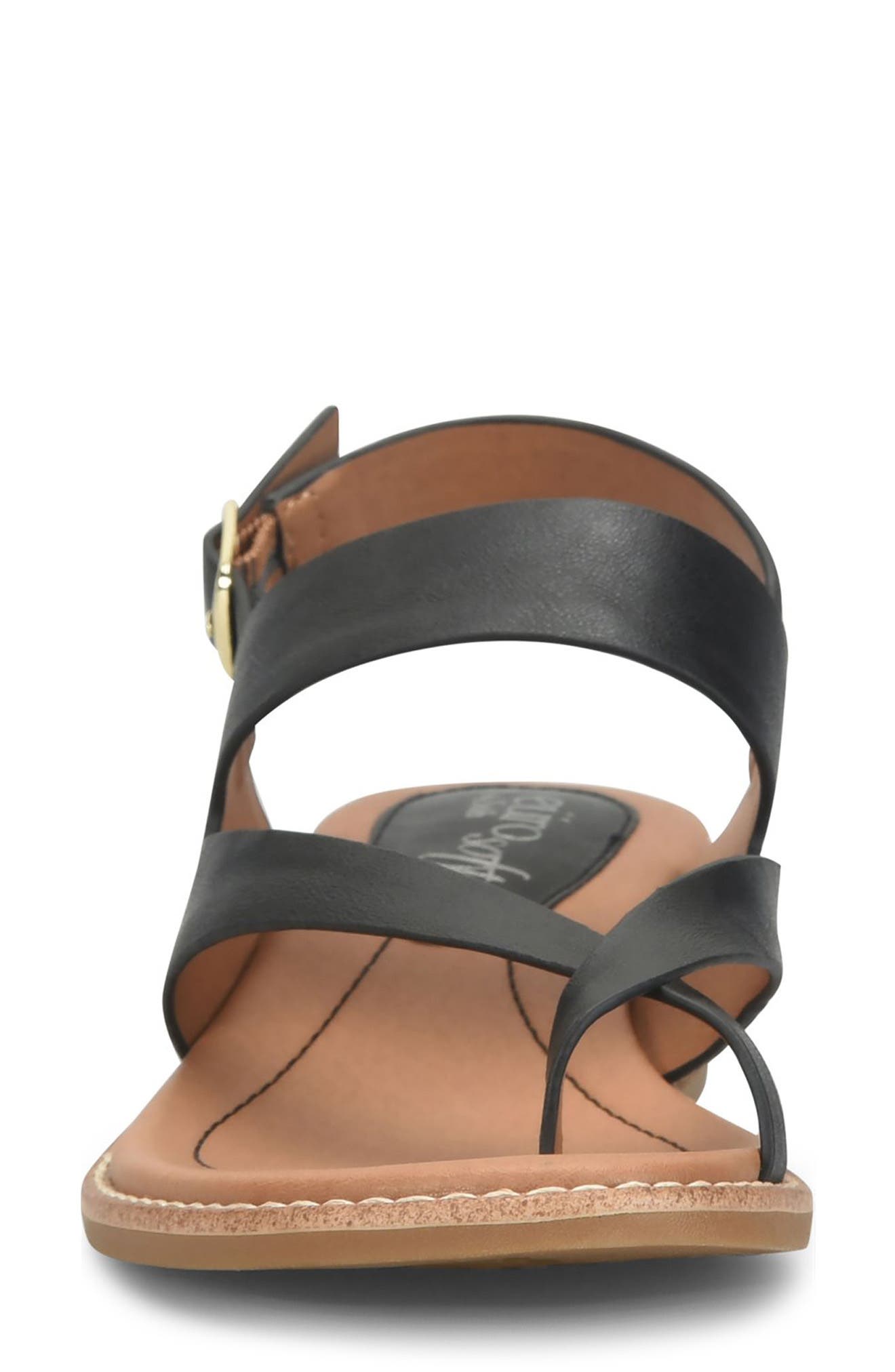 EUROSOFT Nessie Toe Loop Slingback Sandal, Alternate, color, Black