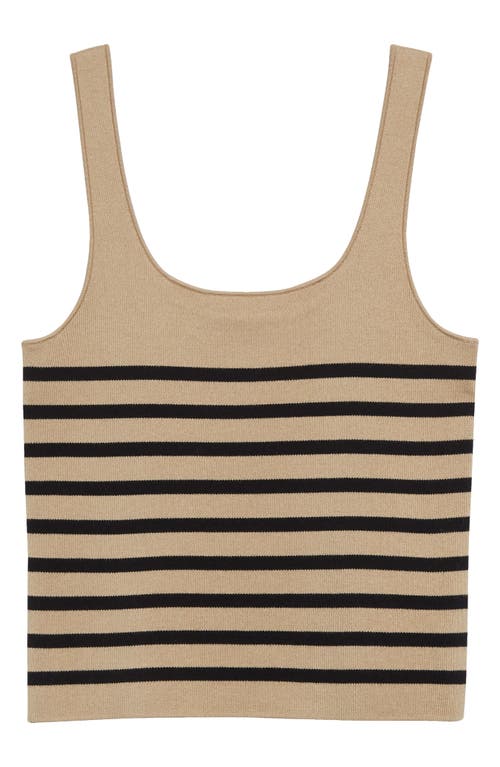 Altuzarra Stevie Stripe Silk & Cotton Sweater Tank In Hazelwood/black
