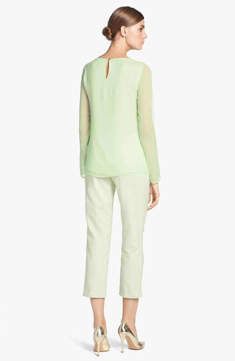 St. John Collection Silk Chiffon Tunic, Alternate, color,