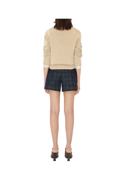 Burberry Ekd Wool-cashmere Crewneck Sweater In Brown