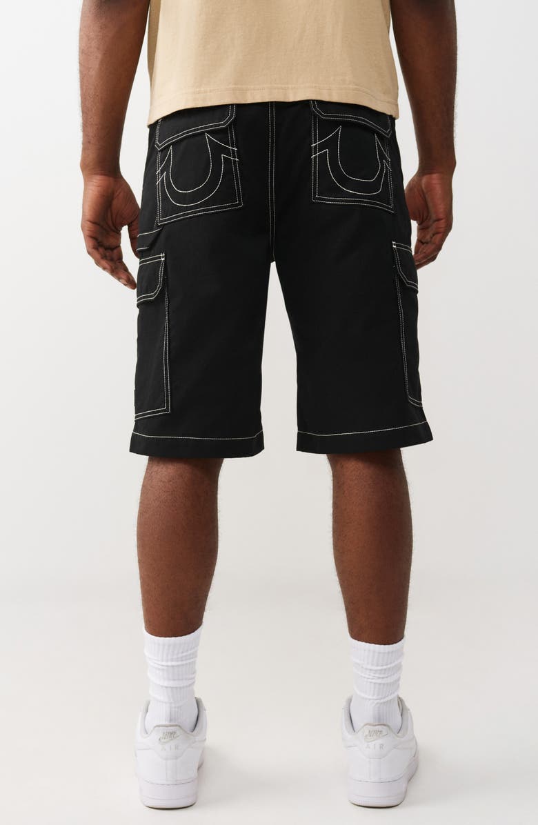 True Religion Utility Cargo Shorts, Alternate, color, Jet Black