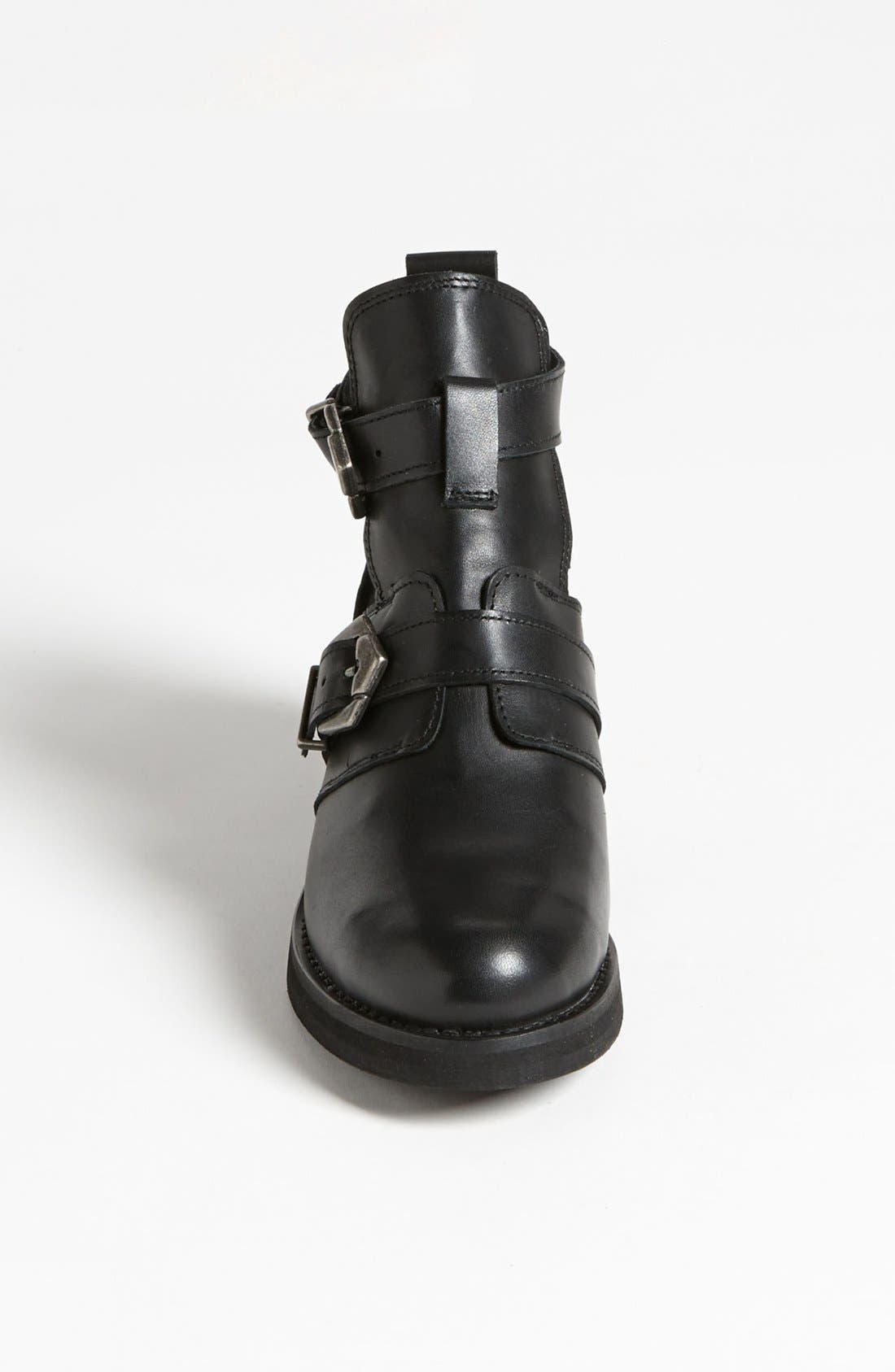 'Arabel' Cutout Boot, Alternate, color, BLACK
