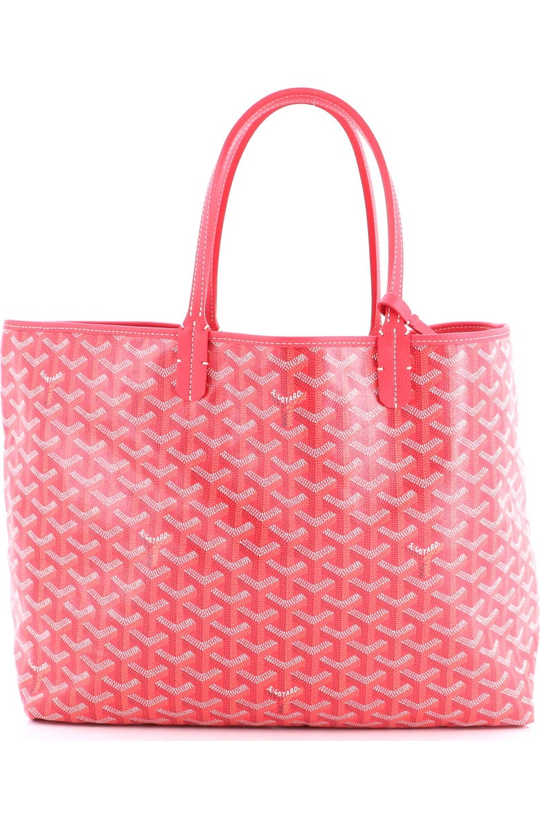 Pre-Owned Goyard Saint Louis Reversible Tote Coated Canvas and Printed Canvas PM, Main, color, Red