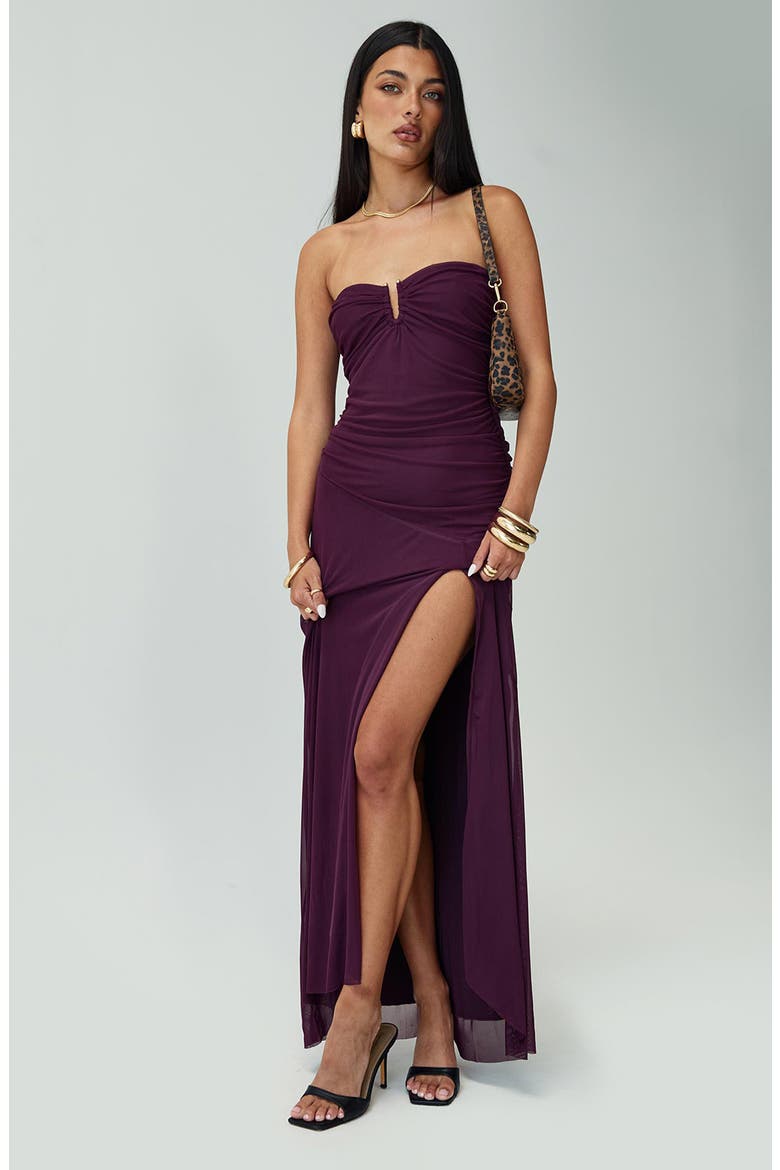 Barbarella Strapless Gown, Alternate, color, PURPLE