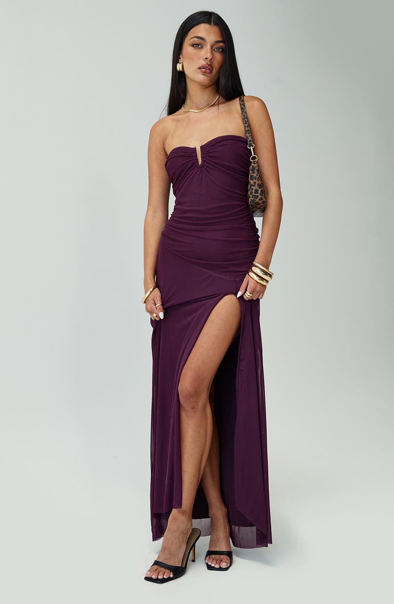 Princess Polly Barbarella Strapless Gown, Alternate, color, Purple